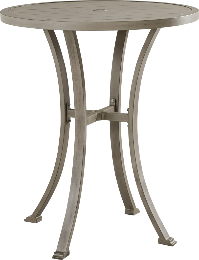 Montecello Gray 3 Pc Round Outdoor Bar Height Dining Set - Thumbnail - Image 2