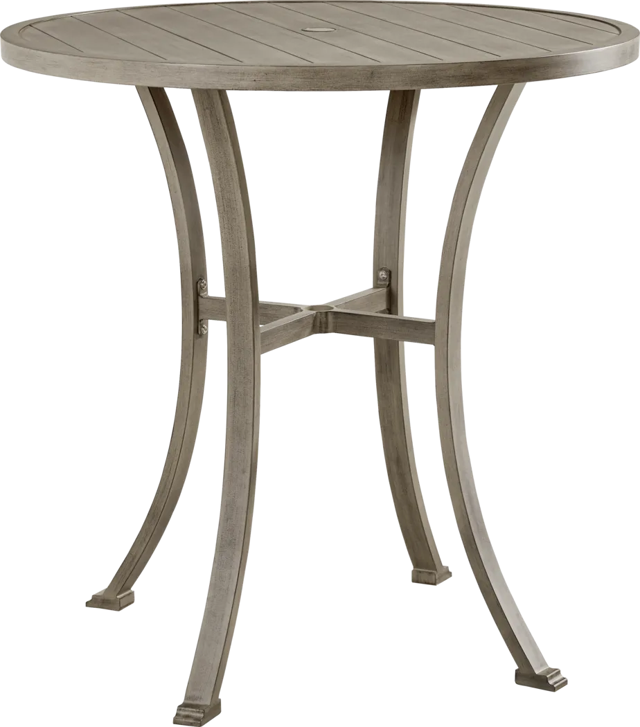 Montecello Gray 5 Pc Round Outdoor Bar Height Dining Set - Thumbnail - Image 2