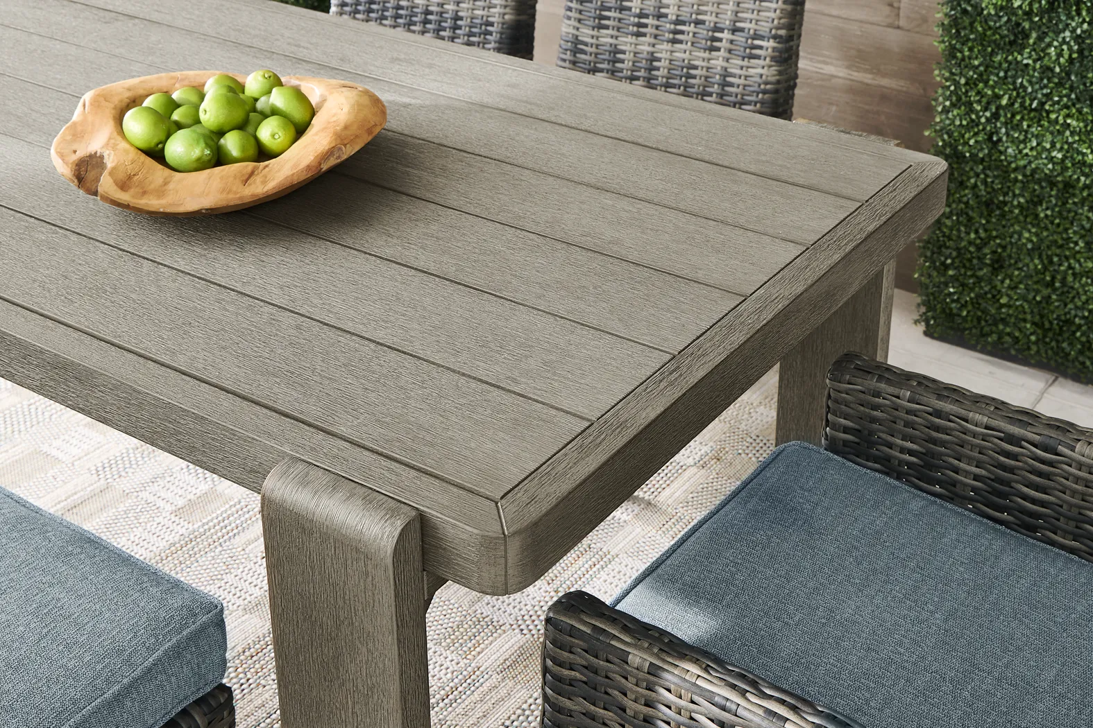 Montecello Gray 9 Pc Outdoor Dining Set with Mist Cushions - Thumbnail - Image 3