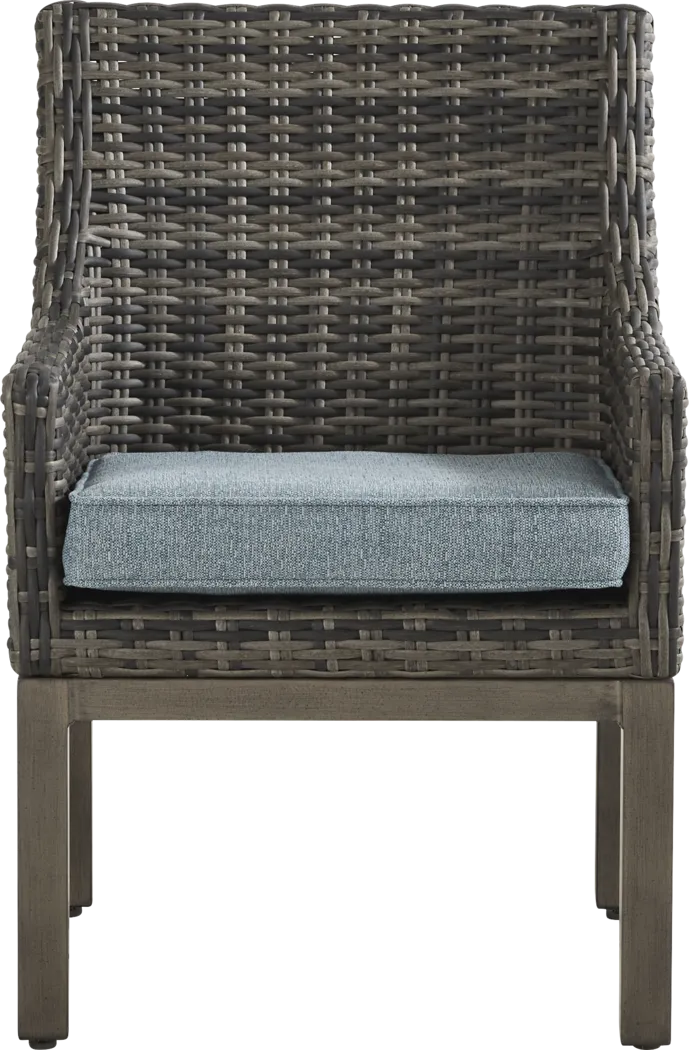 Montecello Gray 7 Pc Outdoor Dining Set with Azure Cushions - Thumbnail - Image 6