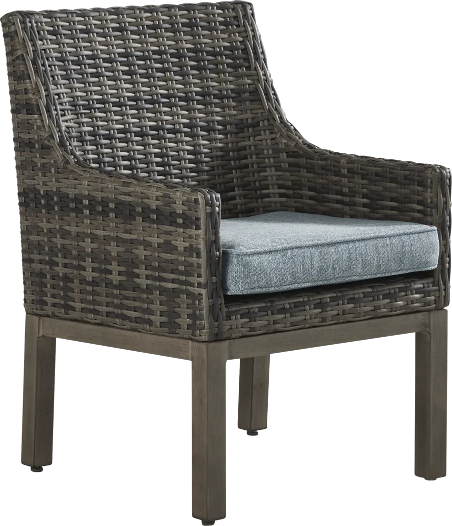 Montecello Gray 7 Pc Outdoor Dining Set with Azure Cushions - Thumbnail - Image 5