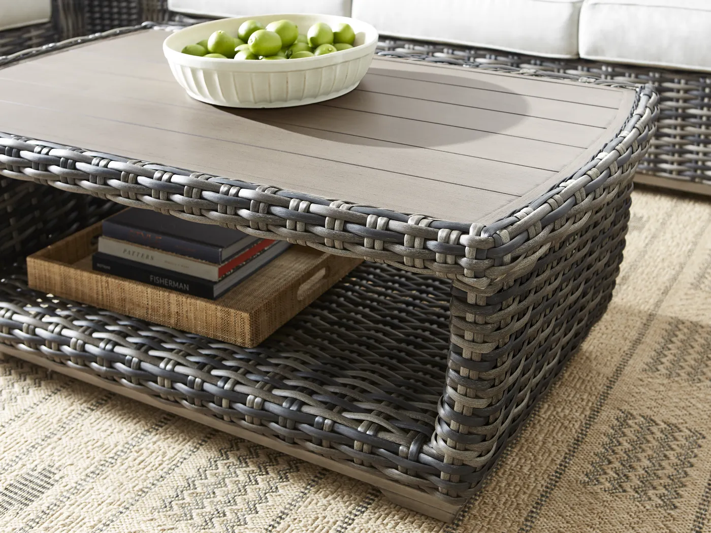 Montecello Gray Outdoor Cocktail Table - Thumbnail - Image 3