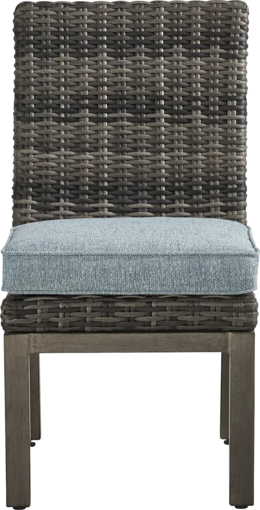 Montecello Gray 7 Pc Outdoor Dining Set with Azure Cushions - Thumbnail - Image 8