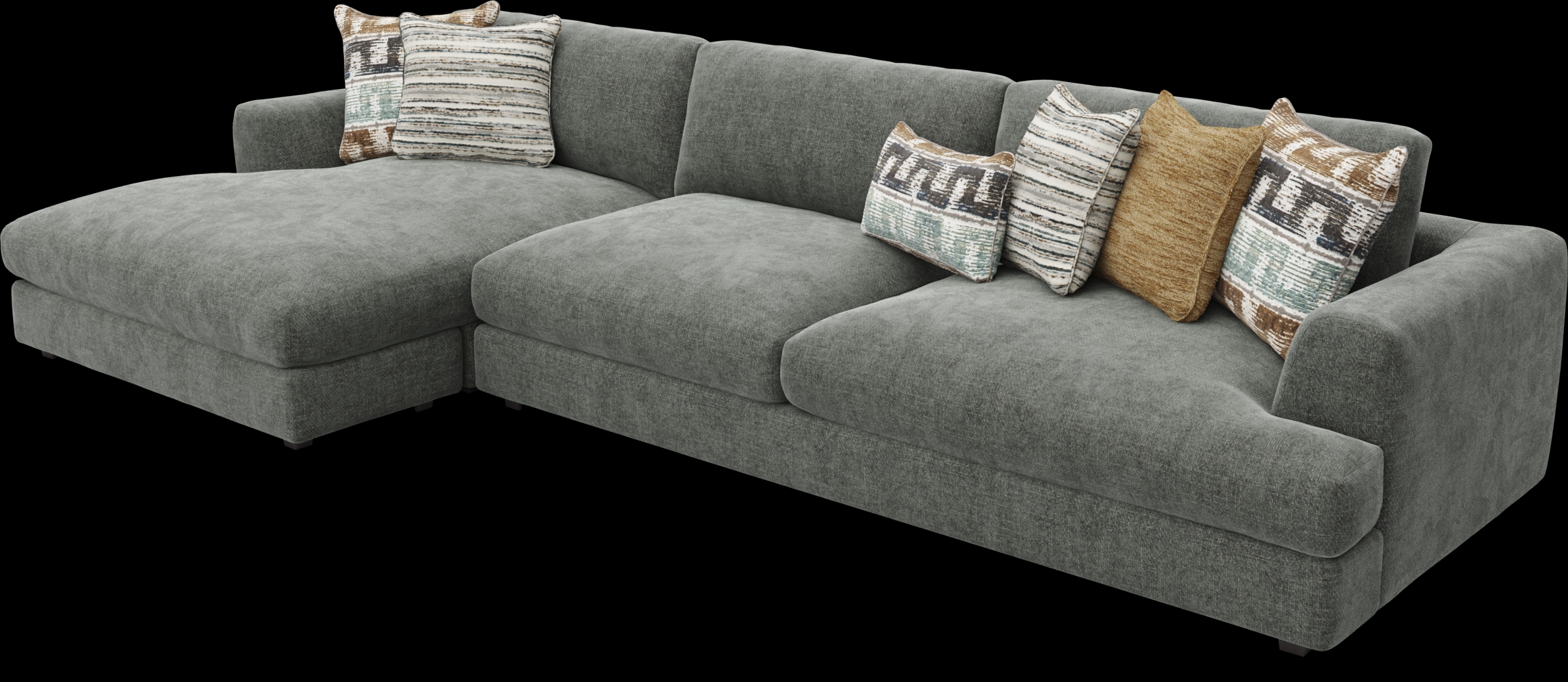 Montecito Charcoal 2 Pc Sectional - Thumbnail - Image 4