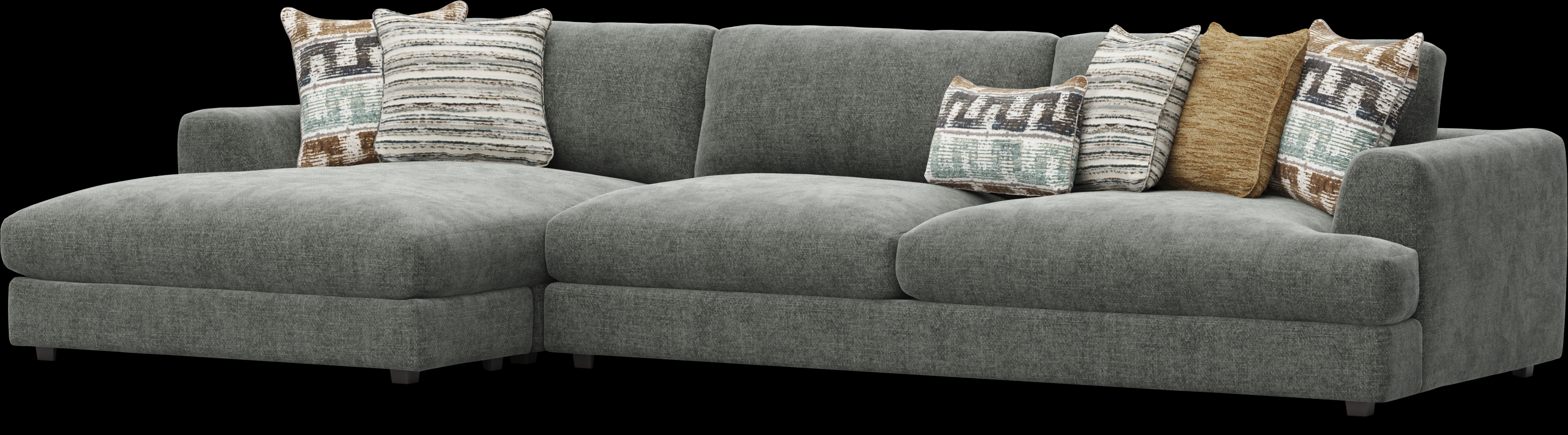 Montecito Charcoal 2 Pc Sectional - Thumbnail - Image 1