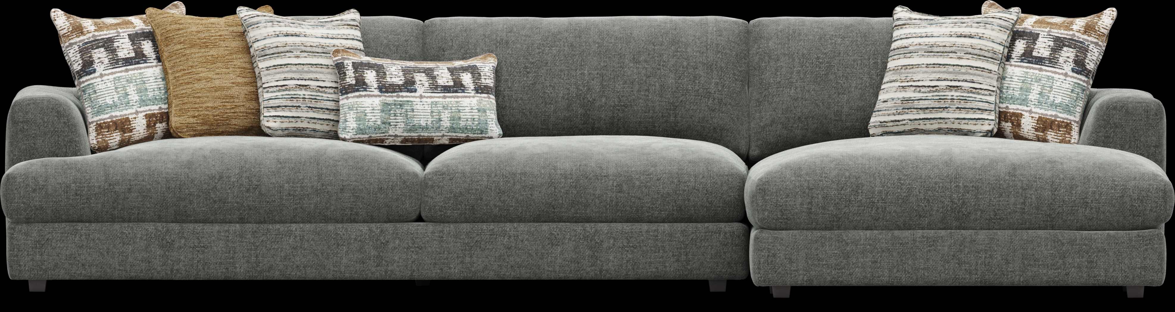 Montecito Charcoal 2 Pc Sectional - Thumbnail - Image 3