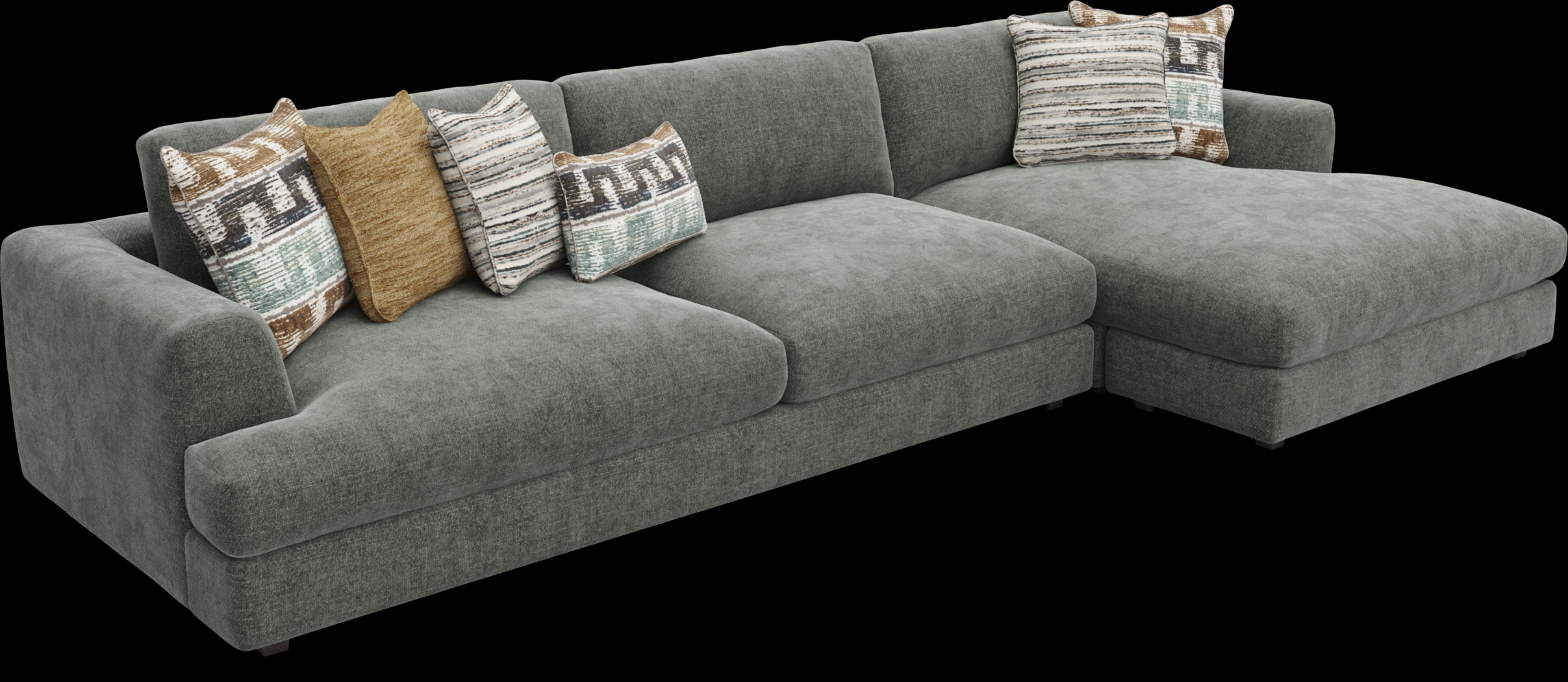 Montecito Charcoal 2 Pc Sectional - Thumbnail - Image 4