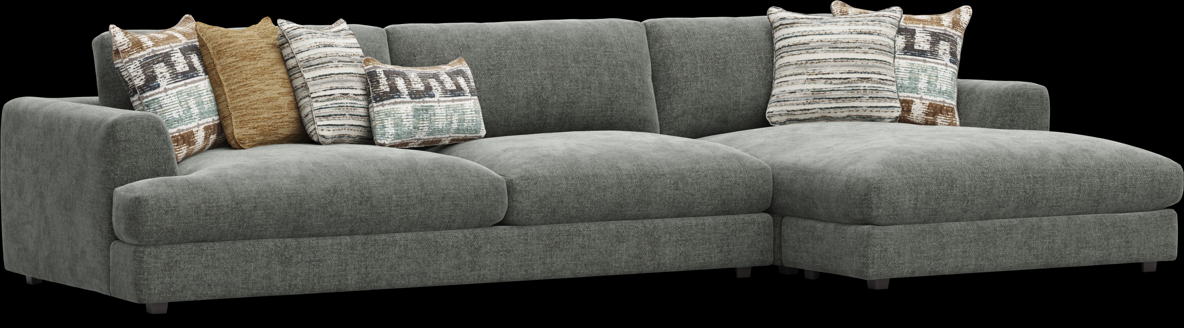 Montecito Charcoal 2 Pc Sectional - Thumbnail - Image 1