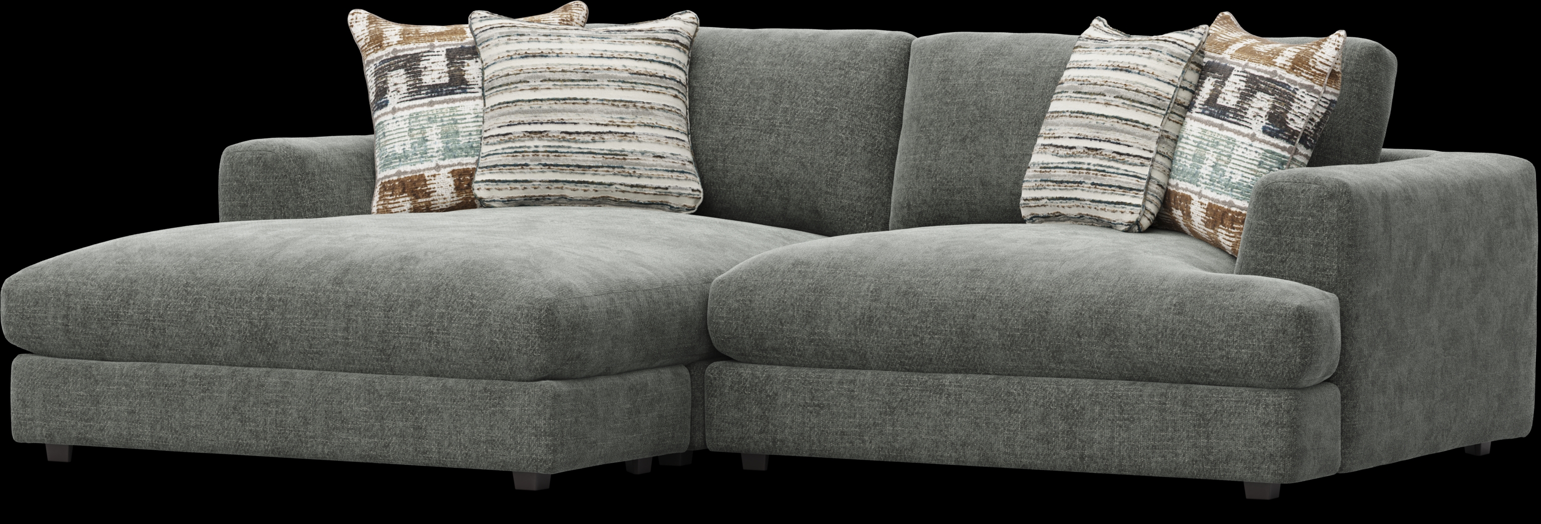 Montecito Charcoal 2 Pc Sectional - Thumbnail - Image 1