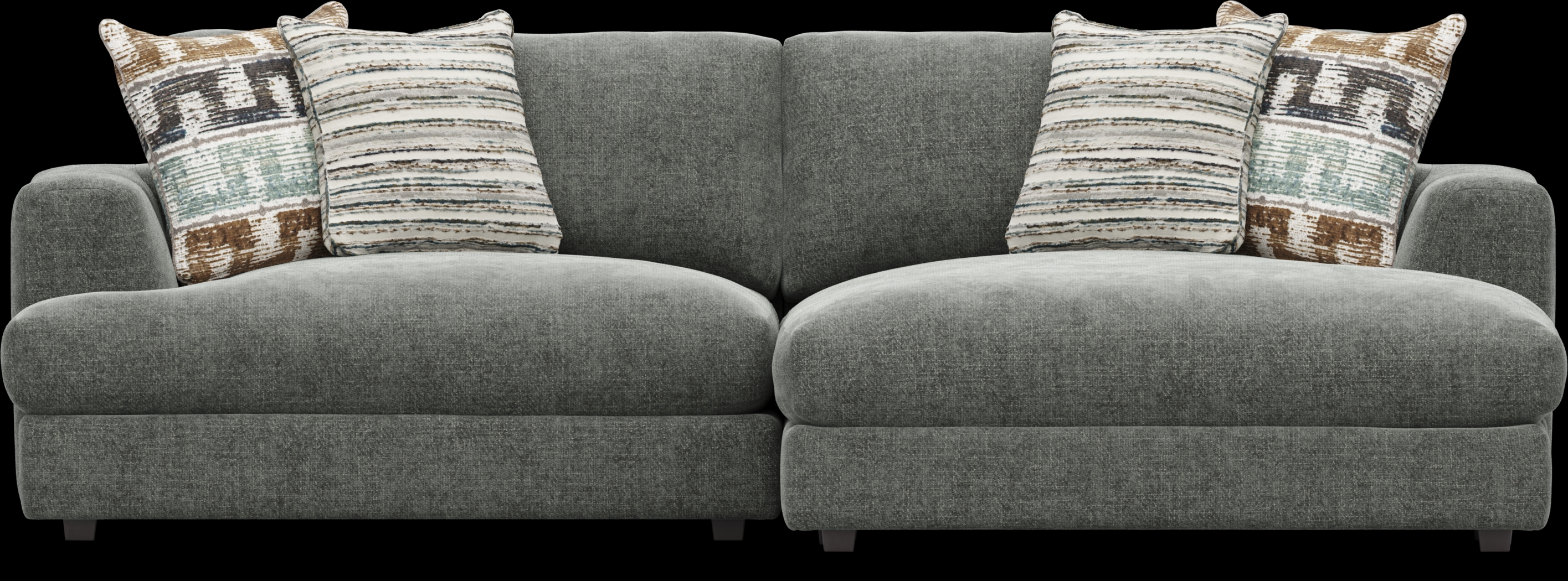 Montecito Charcoal 2 Pc Sectional - Thumbnail - Image 2