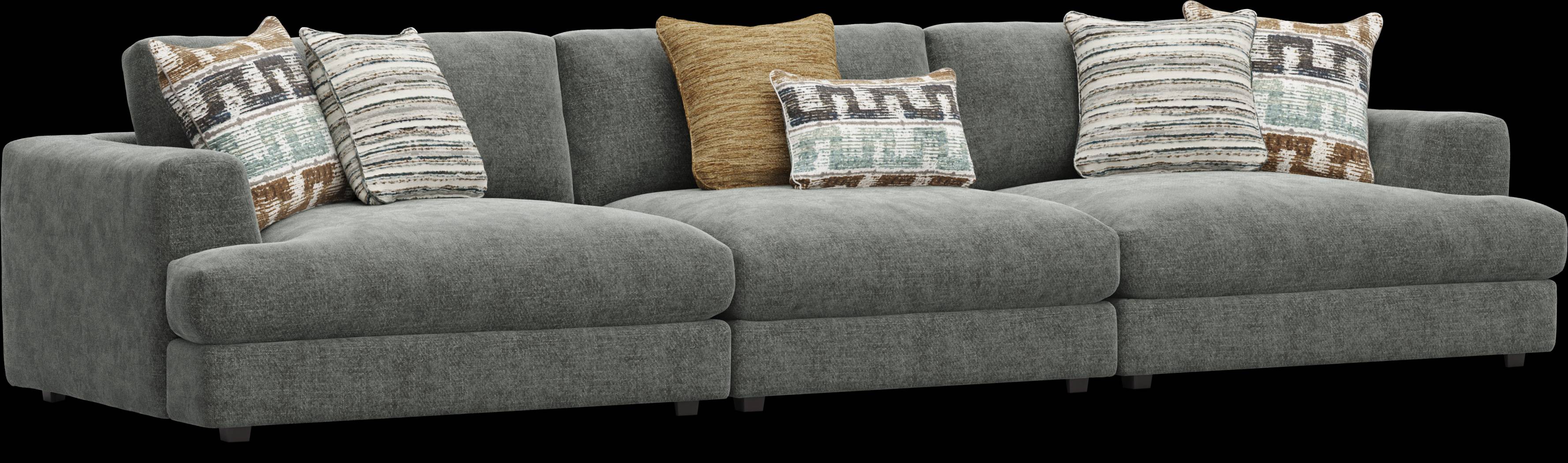 Montecito Charcoal Sofa - Thumbnail - Image 2