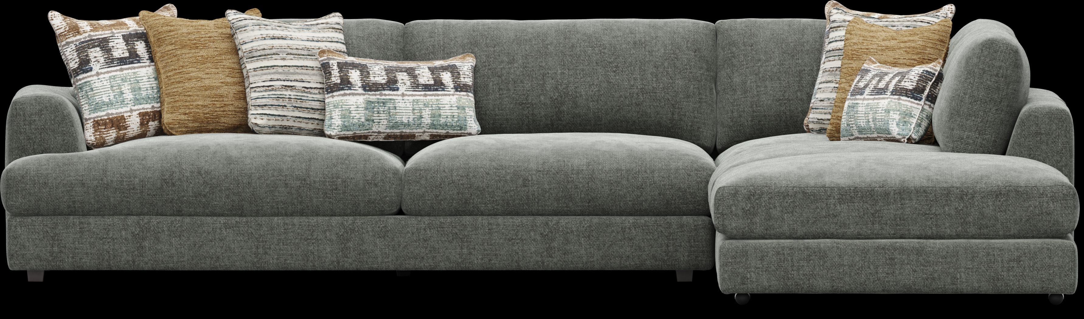 Montecito Charcoal 4 Pc Sectional - Thumbnail - Image 3