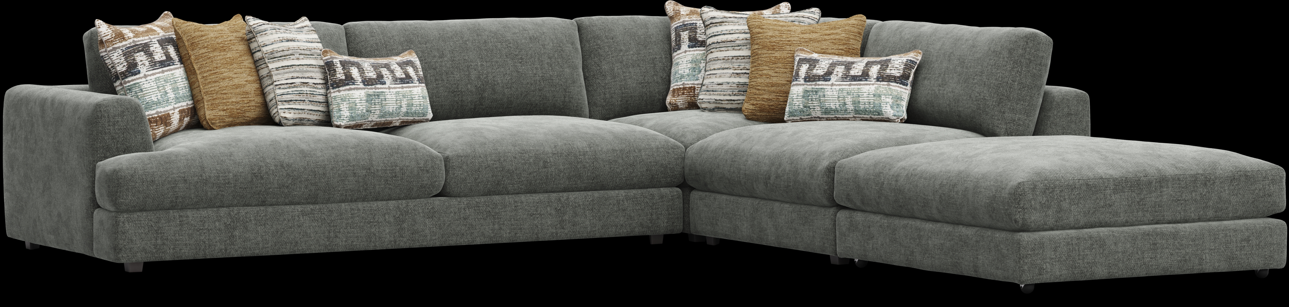 Montecito Charcoal 4 Pc Sectional - Thumbnail - Image 1