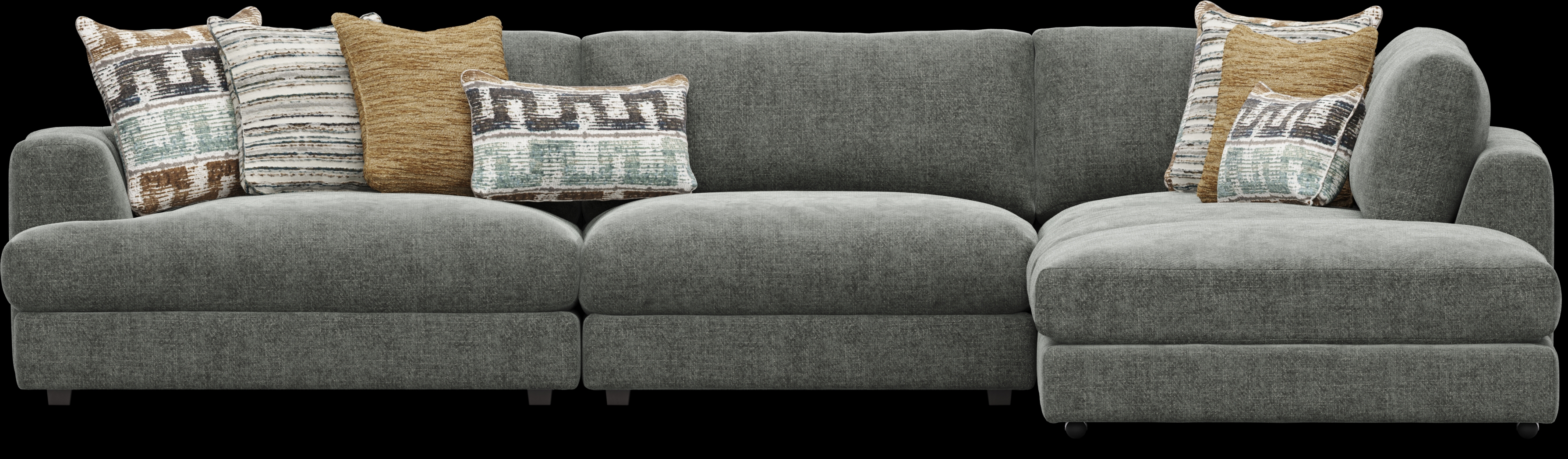 Montecito Charcoal 5 Pc Sectional - Thumbnail - Image 3