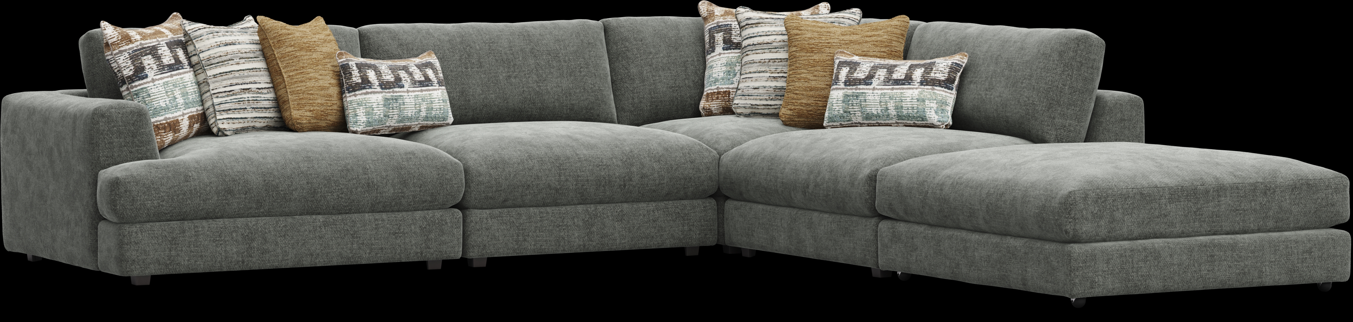 Montecito Charcoal 5 Pc Sectional - Thumbnail - Image 1