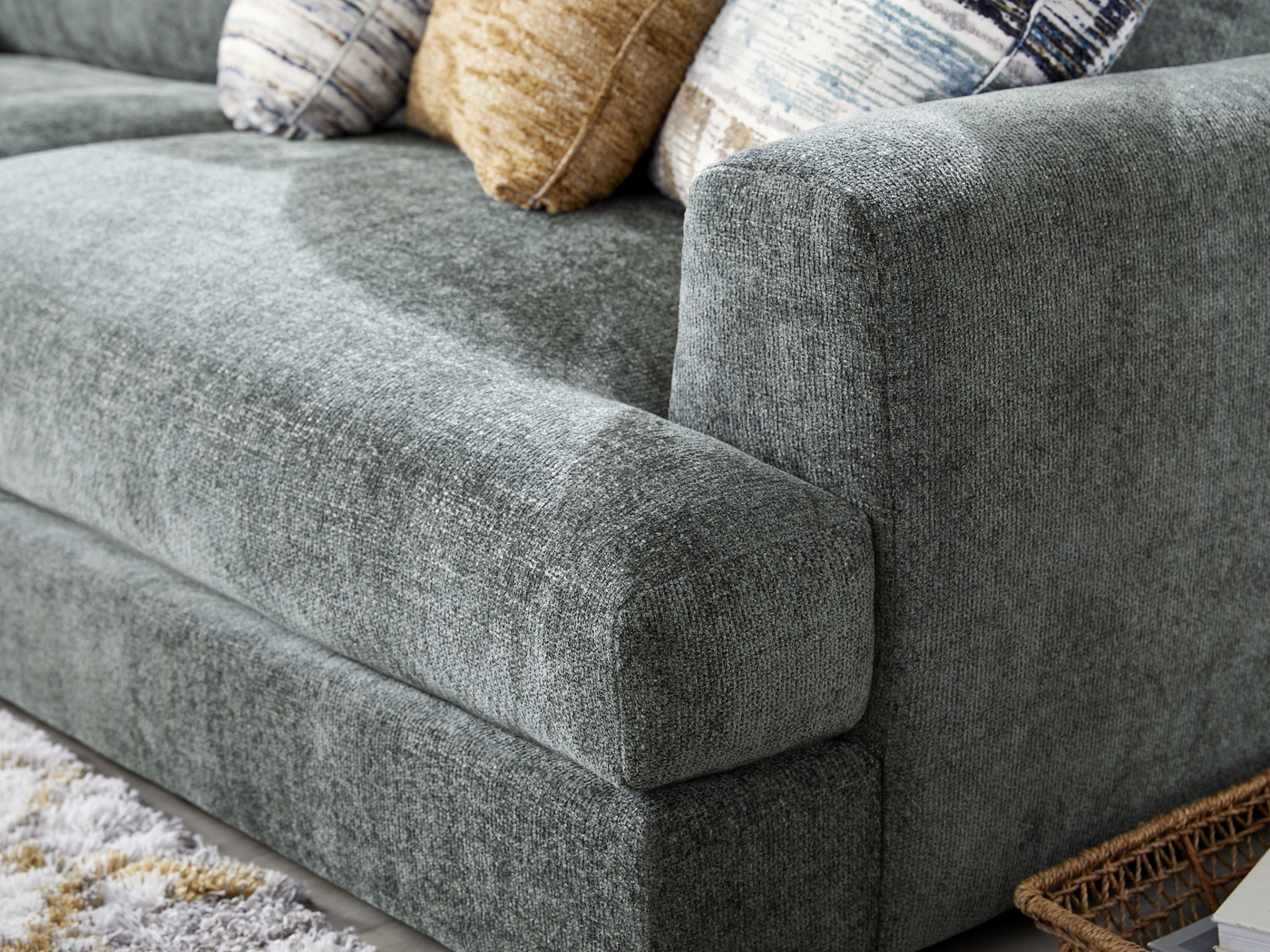 Montecito Charcoal 8 Pc Sectional Living Room - Thumbnail - Image 5