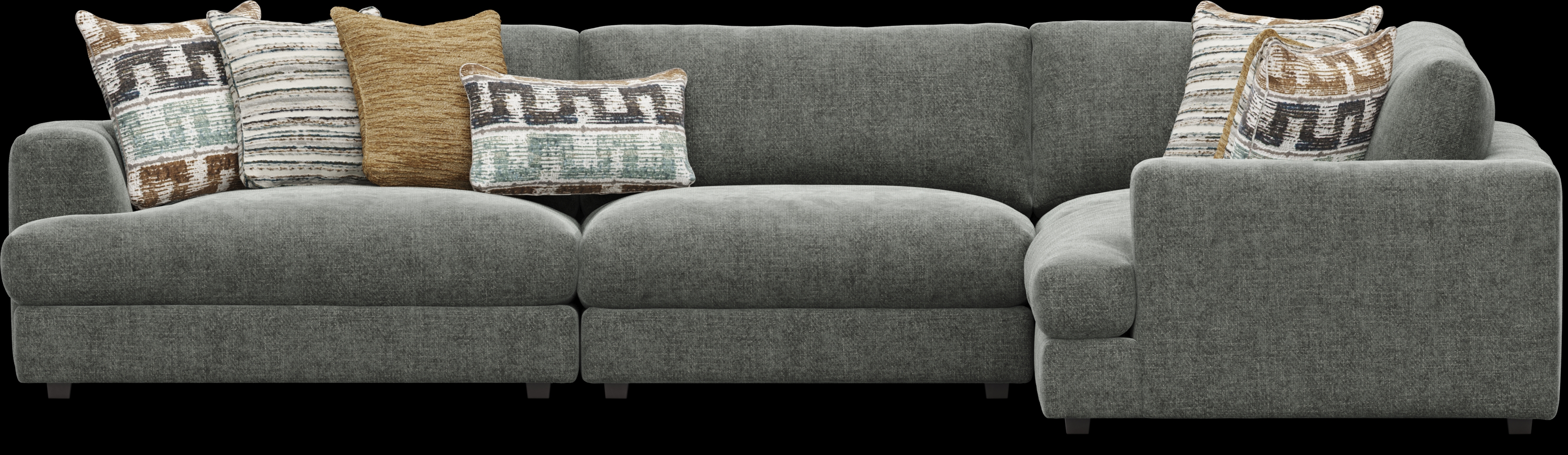 Montecito Charcoal 5 Pc Sectional - Thumbnail - Image 3