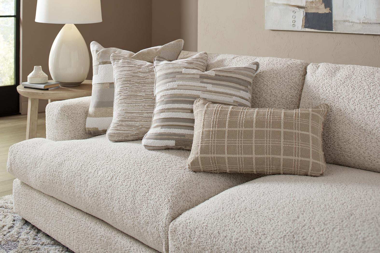 Montecito White 3 Pc Sectional - Thumbnail - Image 4