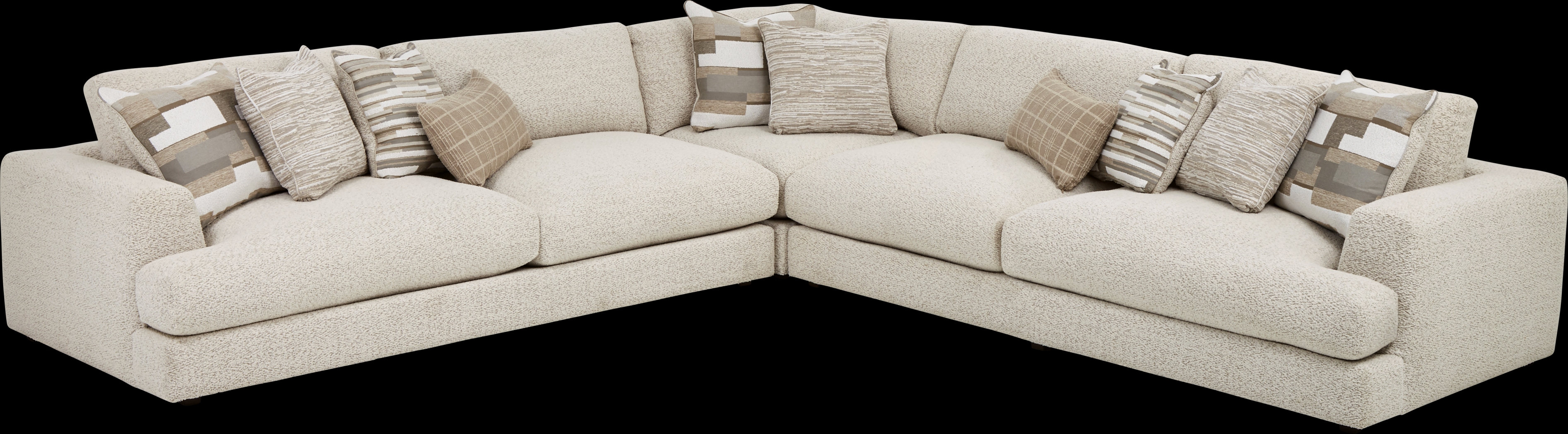 Montecito White 3 Pc Sectional - Thumbnail - Image 1