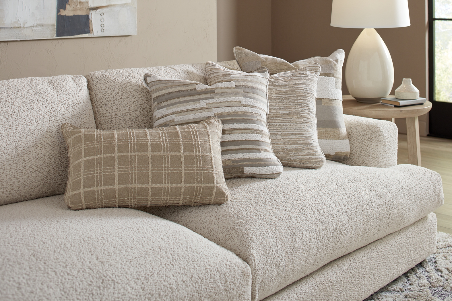 Montecito White 7 Pc Sectional Living Room - Thumbnail - Image 5