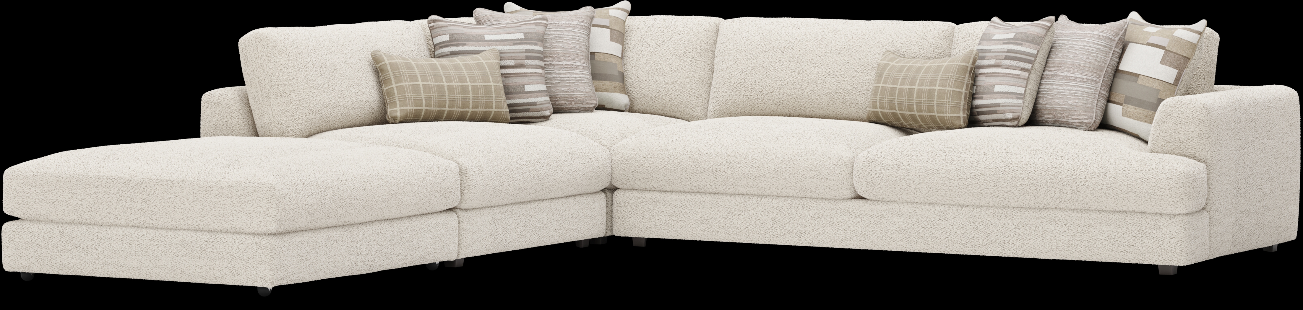 Montecito White 4 Pc Sectional - Thumbnail - Image 1