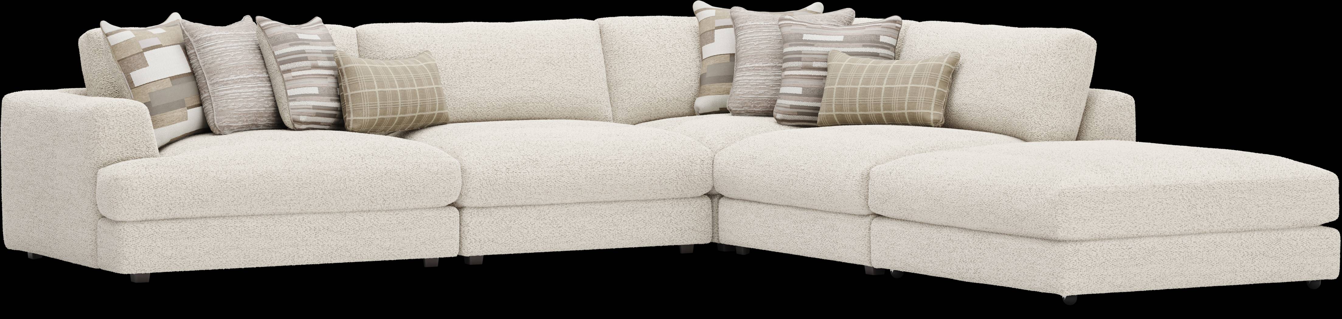 Montecito White 8 Pc Sectional Living Room - Thumbnail - Image 2