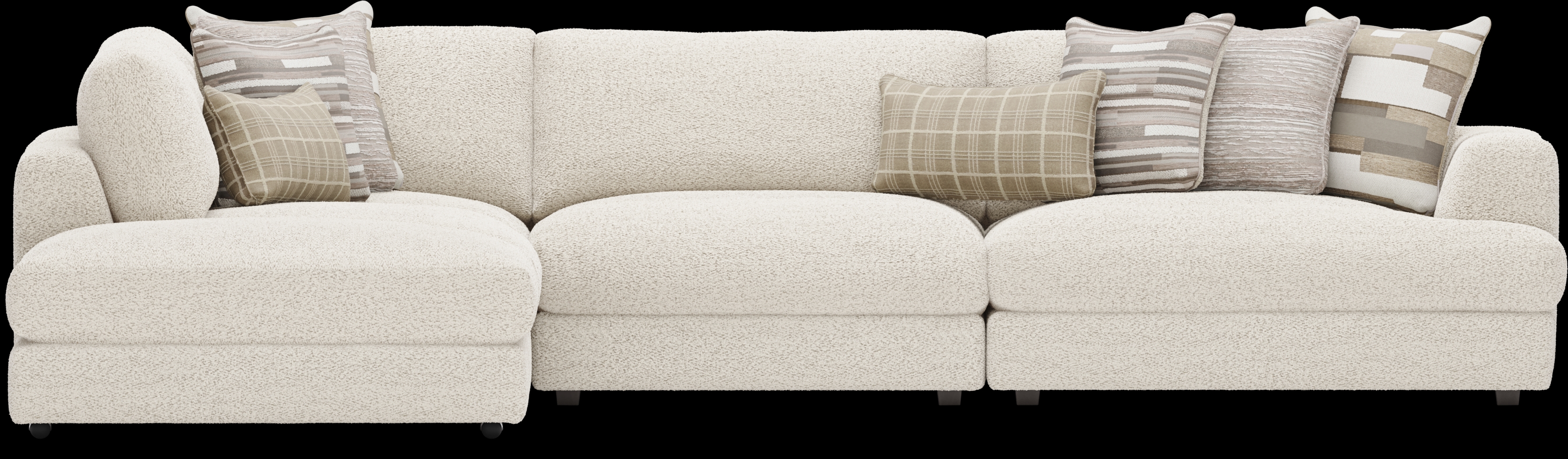 Montecito White 5 Pc Sectional - Thumbnail - Image 3