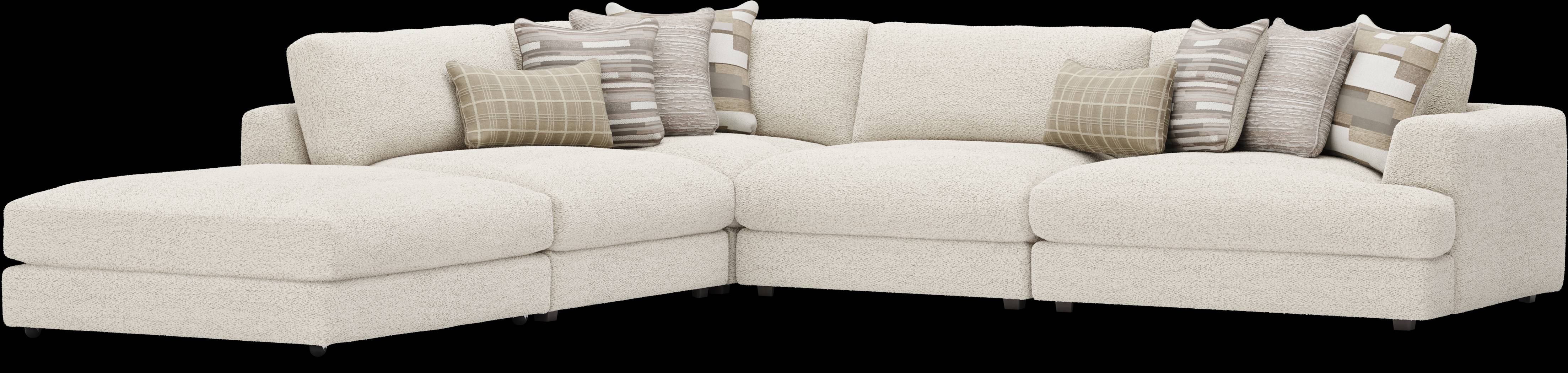 Montecito White 5 Pc Sectional - Thumbnail - Image 1