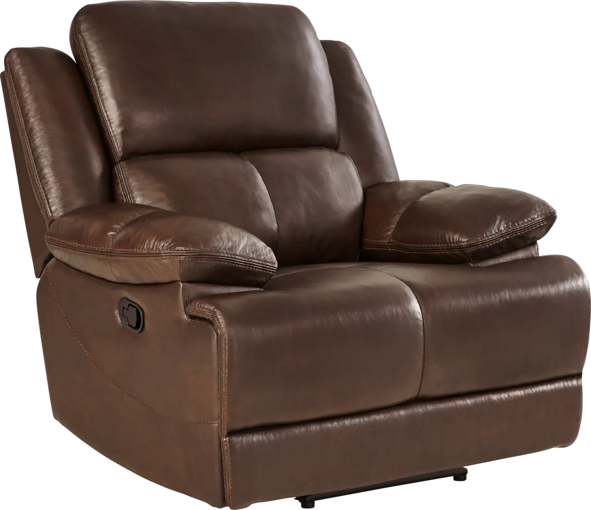 Montefano Brown Leather Recliner - Thumbnail - Image 3