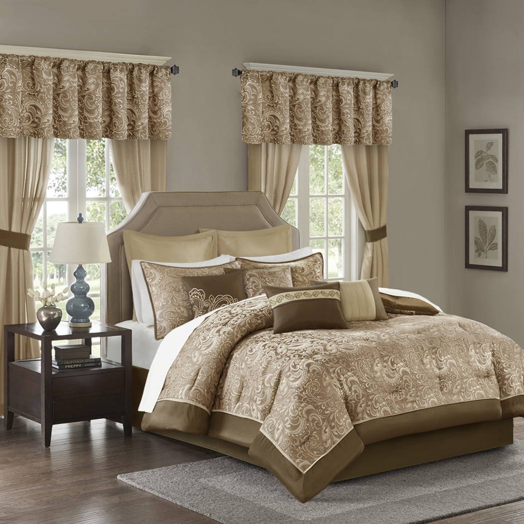 Montegut Brown 24 Pc California King Bedding Set - Thumbnail - Image 2