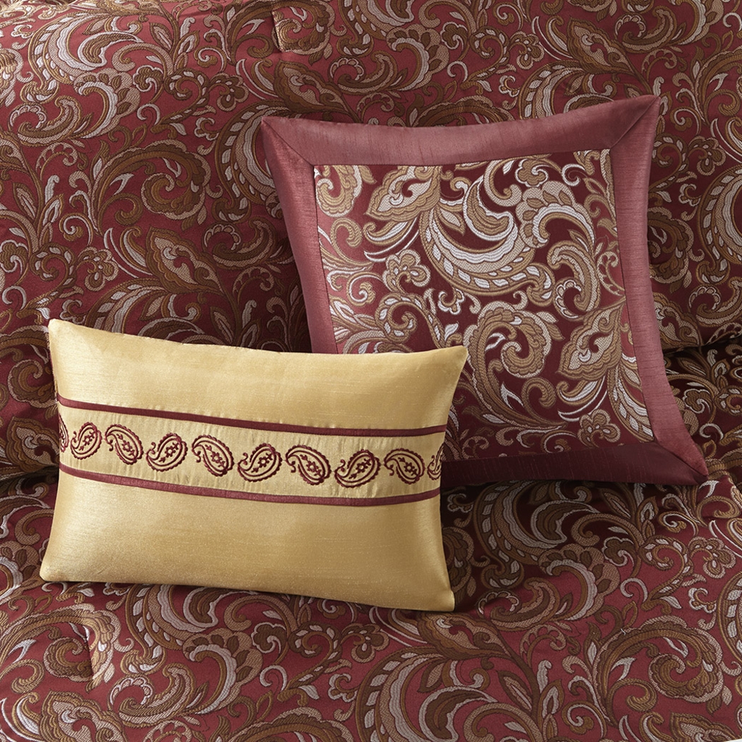 Montegut Red 24 Pc King Bedding Set - Thumbnail - Image 6