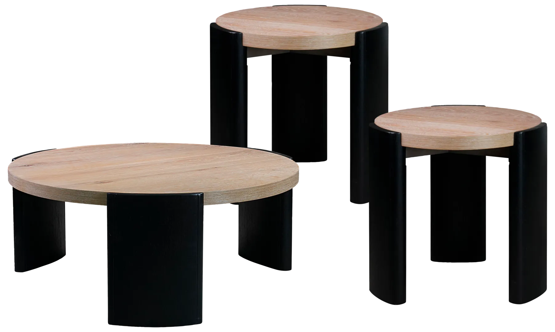 black 3 pc table set