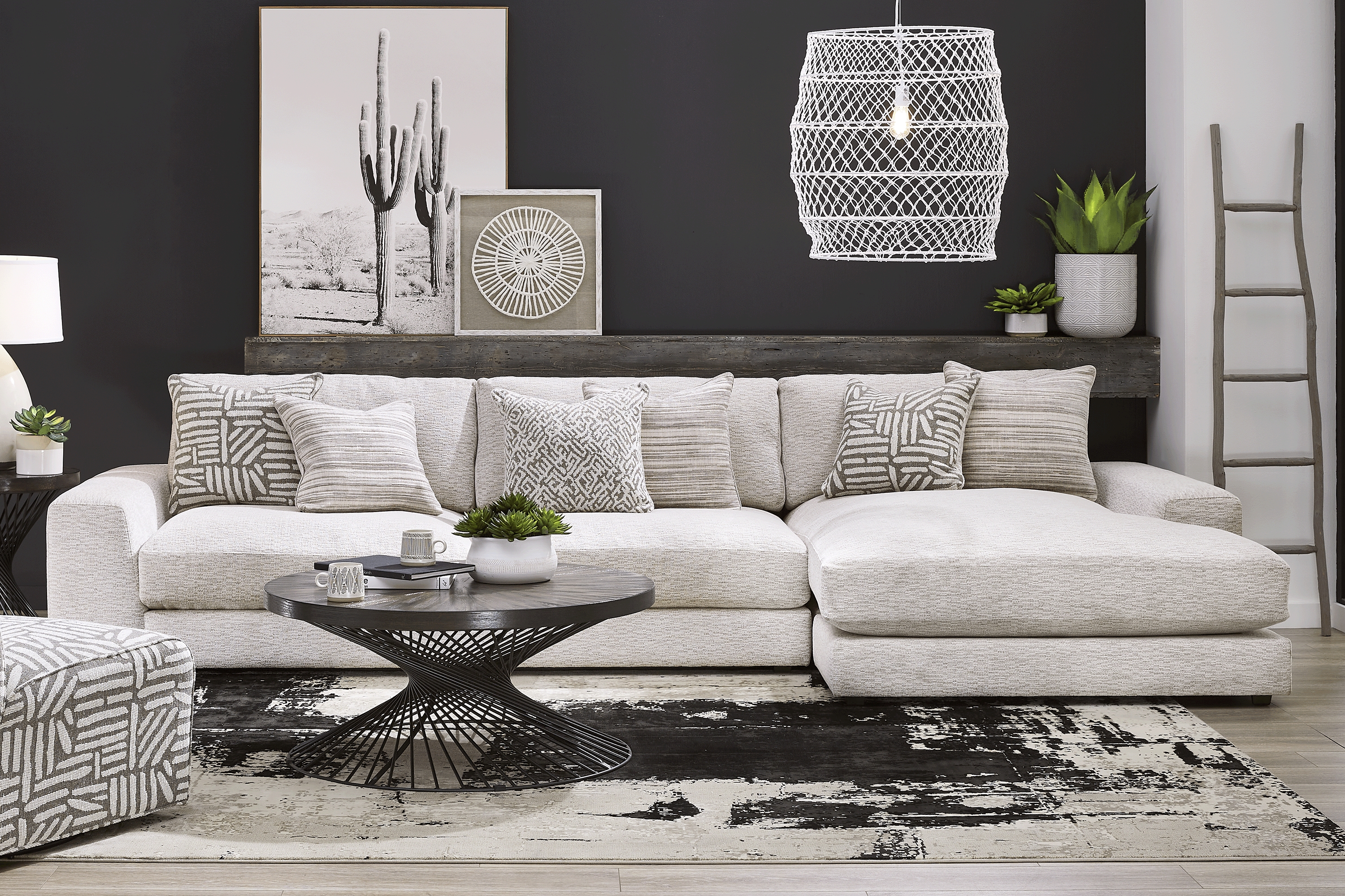 Monterey Trace White 2 Pc Sectional - Thumbnail - Image 2