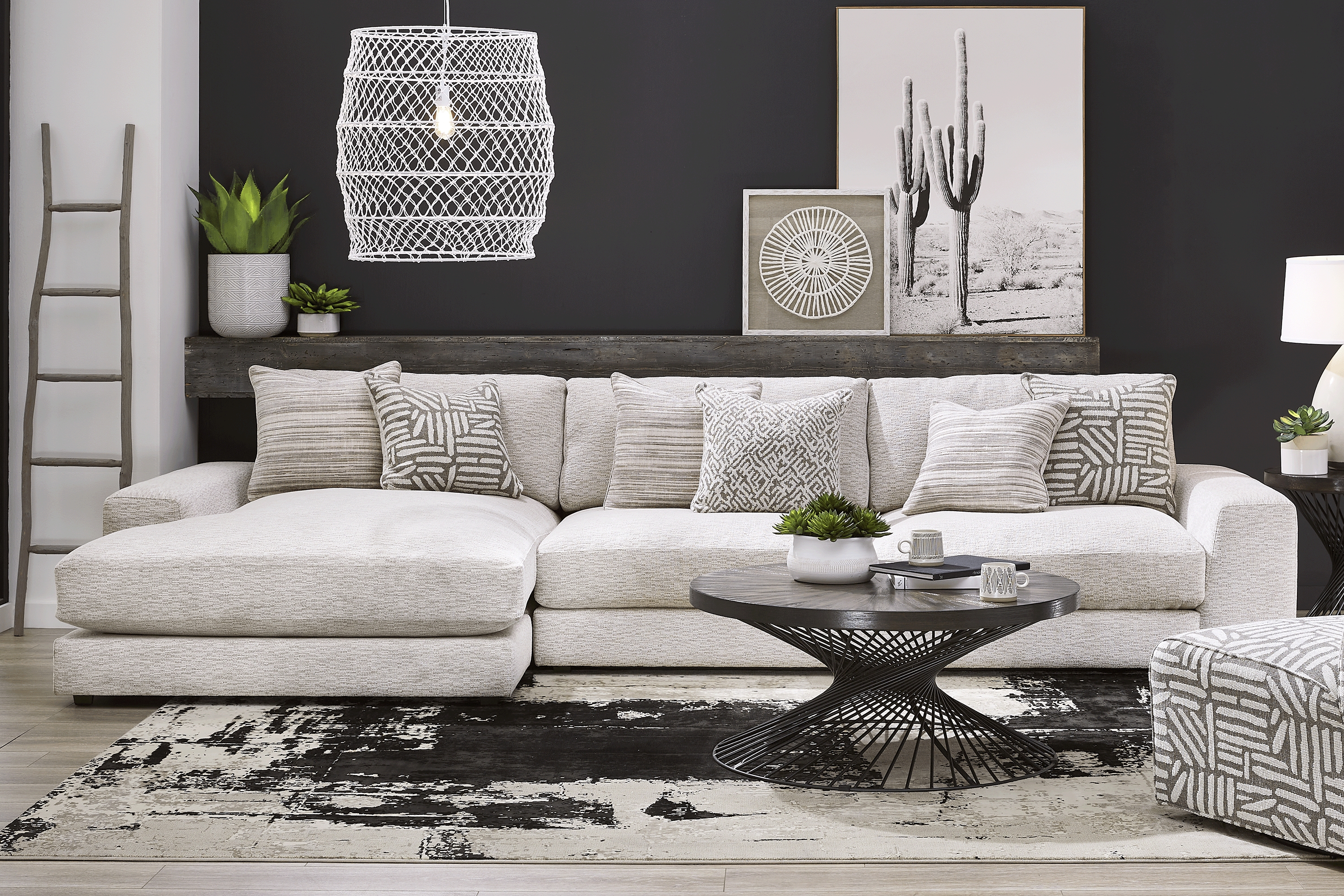 Monterey Trace White 2 Pc Sectional - Thumbnail - Image 2