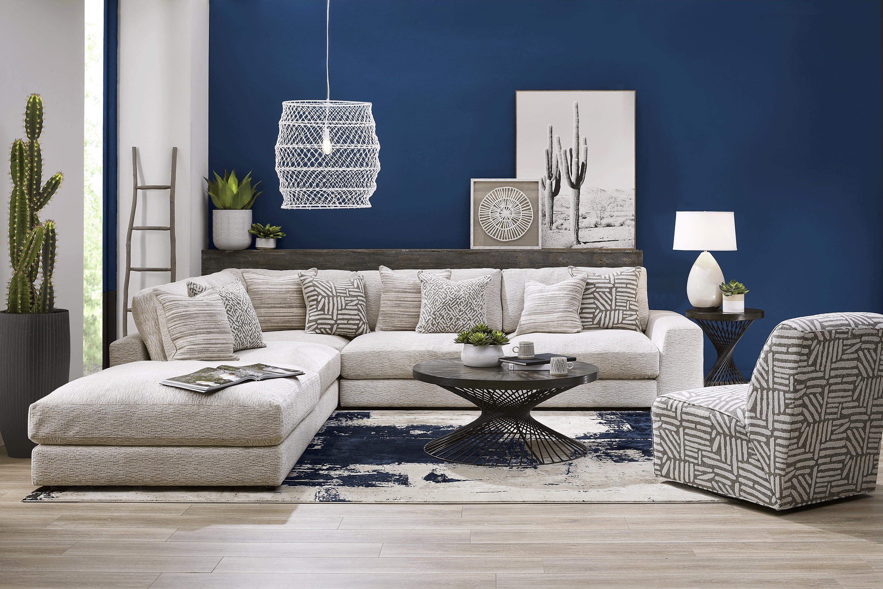 Monterey Trace White 5 Pc Sectional - Thumbnail - Image 2