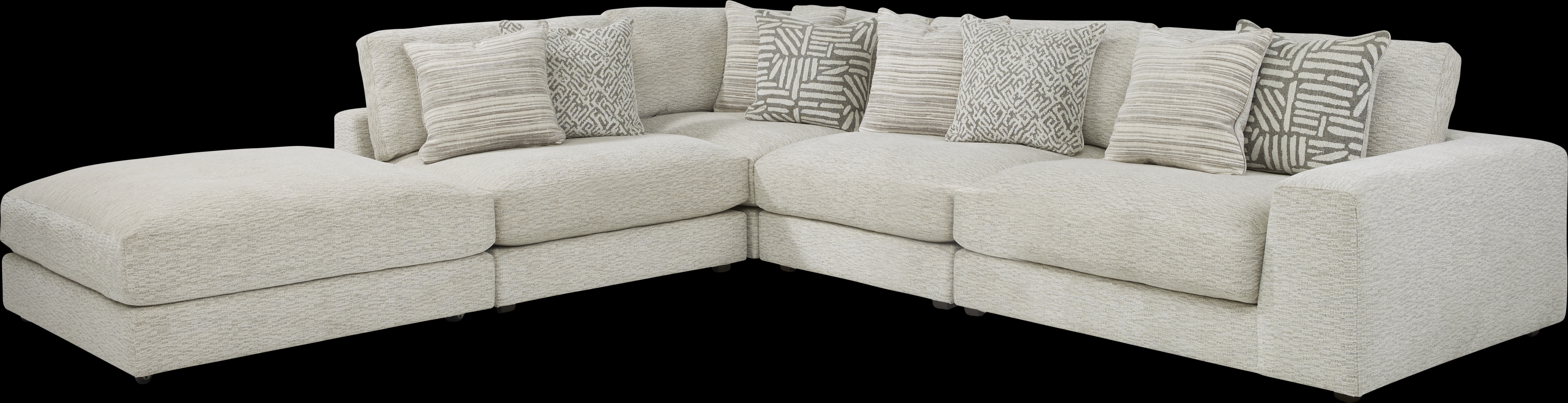 Monterey Trace White 5 Pc Sectional - Thumbnail - Image 1