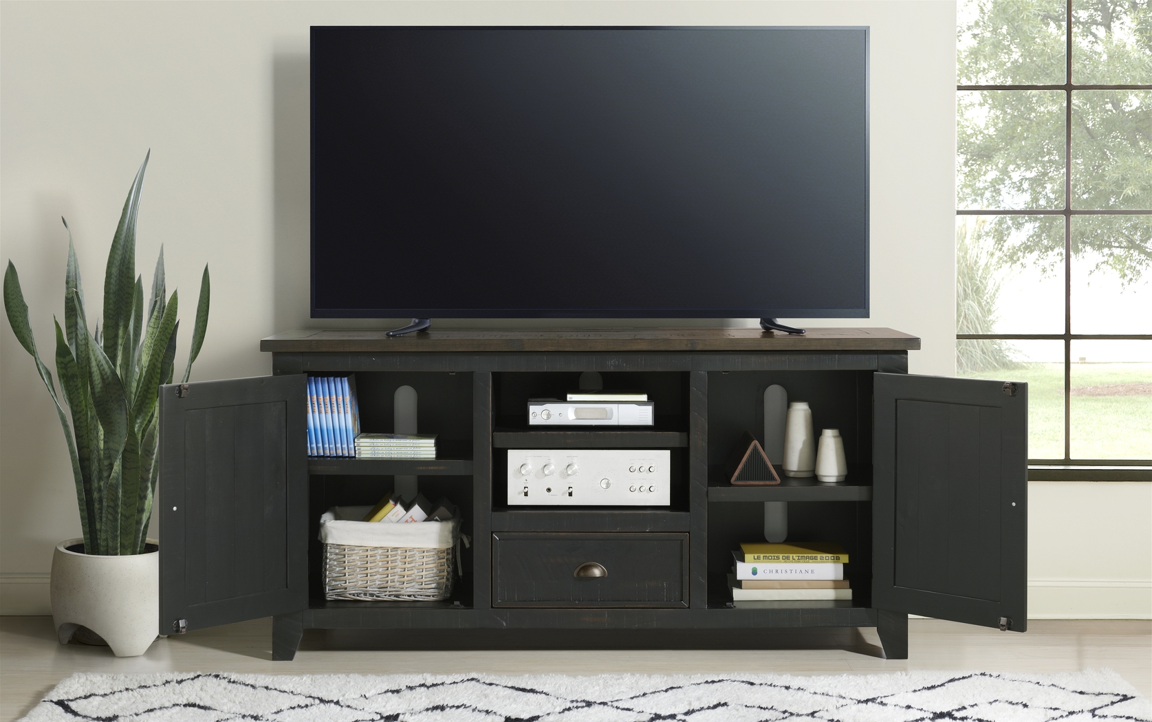 Monterey Way Black 60 in. Console - Thumbnail - Image 8