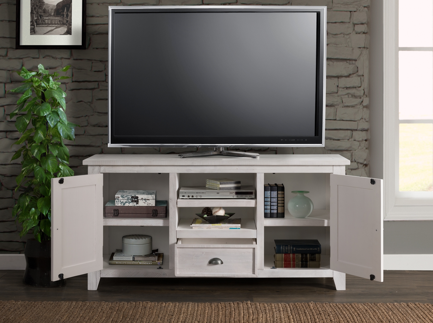 Monterey Way White 60 in. Console - Thumbnail - Image 7