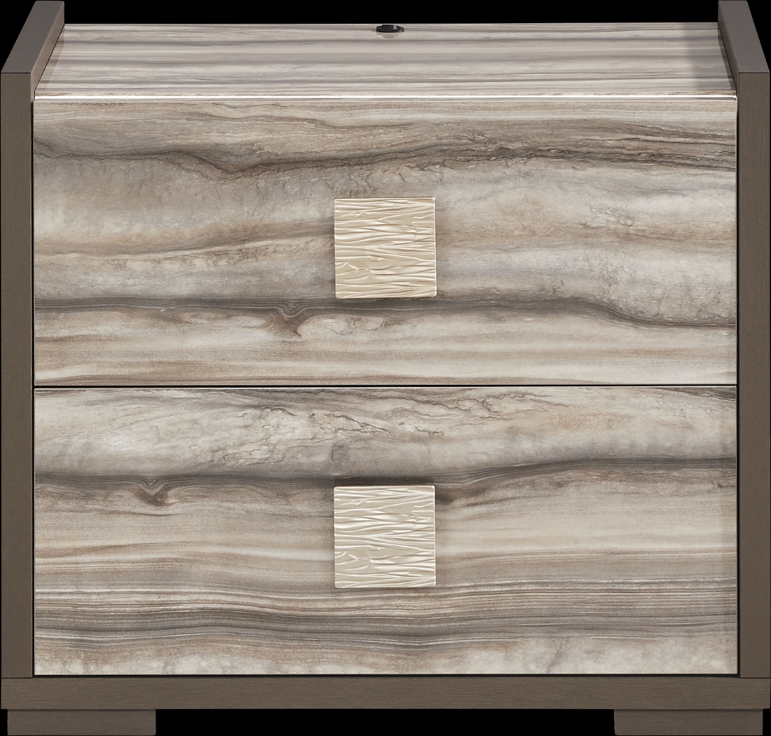 Monterosso Tan 8 Pc King Panel Bedroom with Electric Fireplace - Thumbnail - Image 11