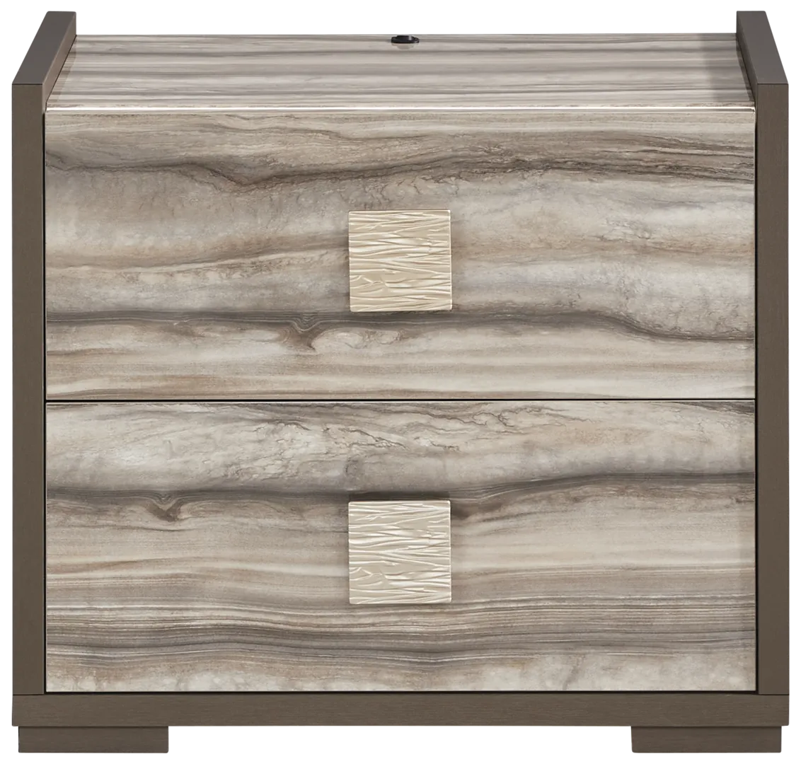 tan nightstand