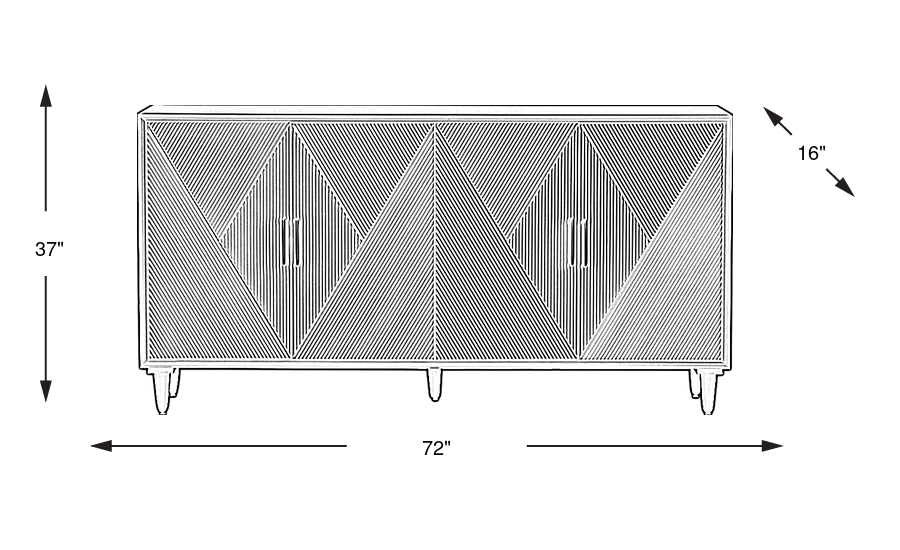 Dimension Image. Please refer to the Dimension Tab on this page for dimension details.