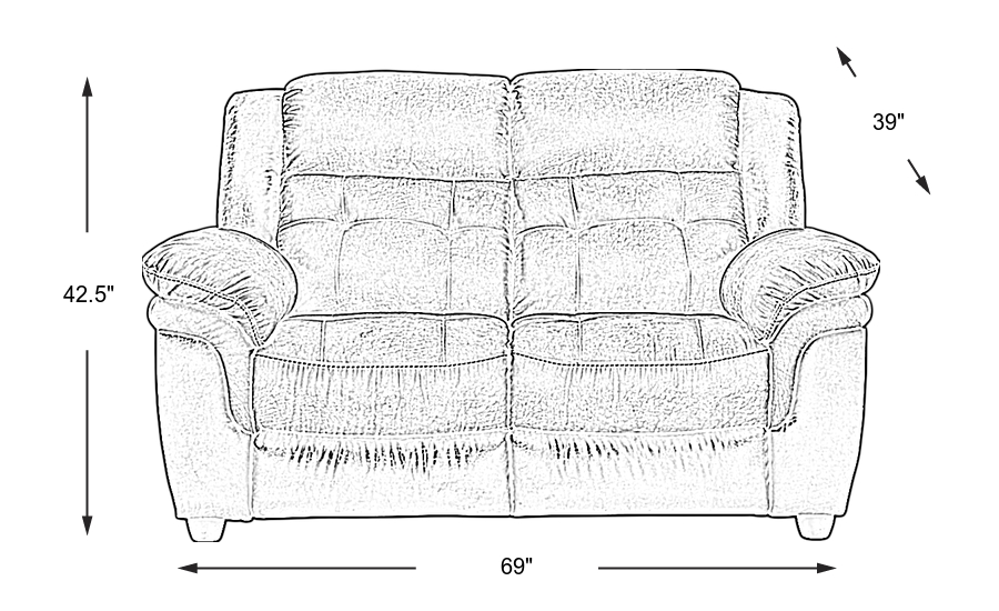 Dimension Image. Please refer to the Dimension Tab on this page for dimension details.