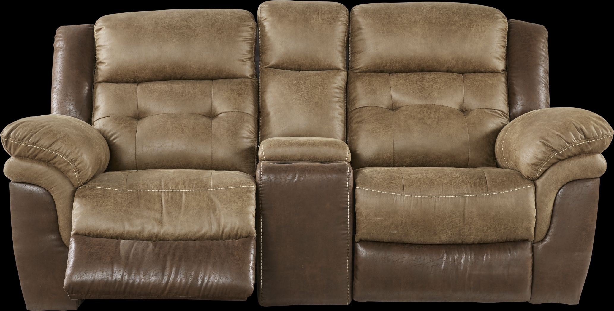 Montiglio Brown Reclining Console Loveseat - Thumbnail - Image 2