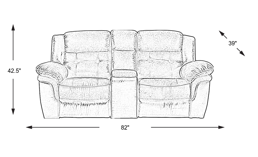 Dimension Image. Please refer to the Dimension Tab on this page for dimension details.