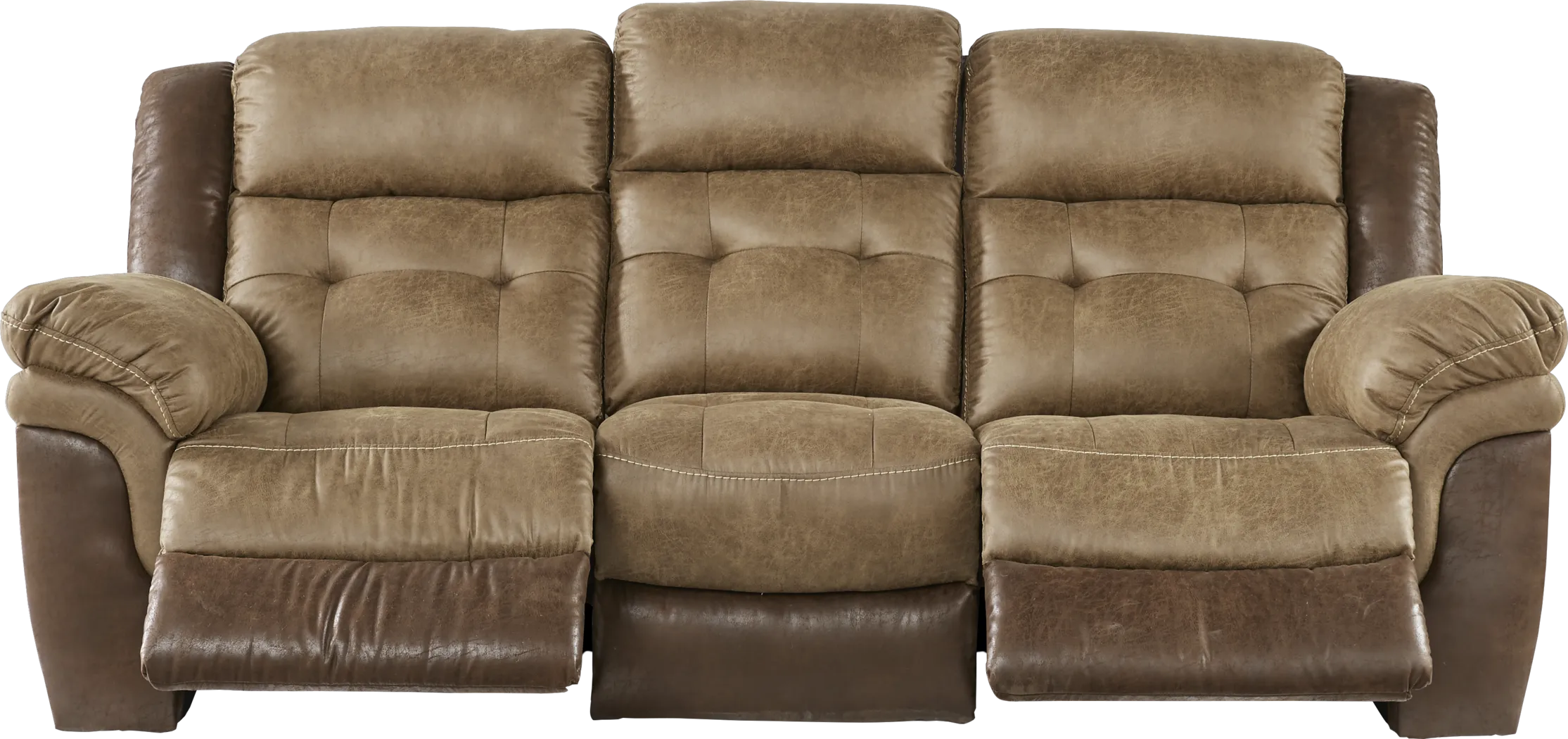 Montiglio Brown Reclining Sofa - Thumbnail - Image 2