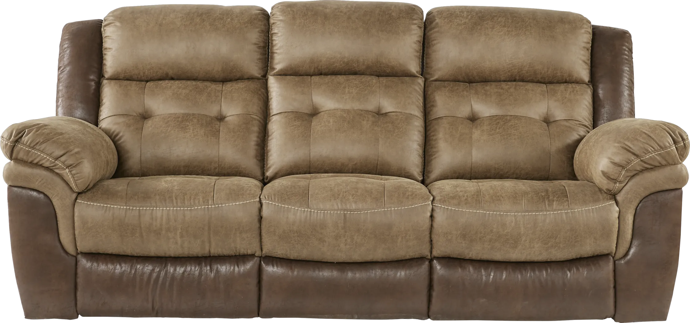 Montiglio Brown Reclining Sofa - Thumbnail - Image 1