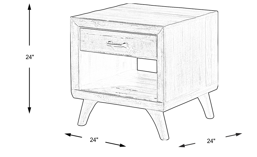 Dimension Image. Please refer to the Dimension Tab on this page for dimension details.