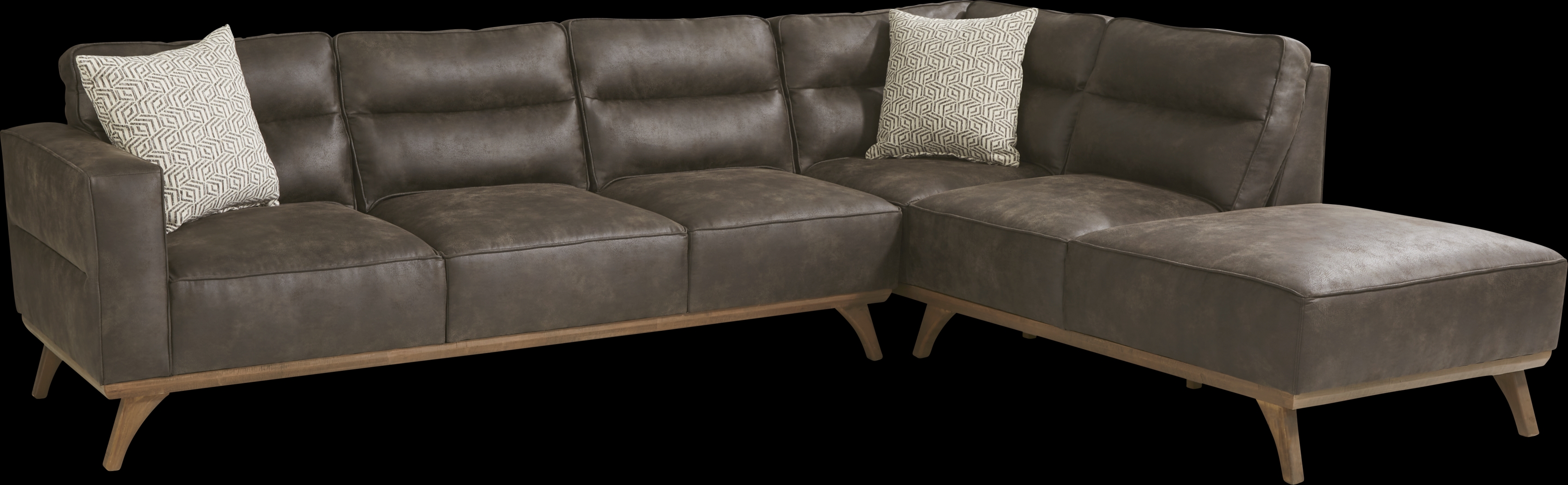Montinello Brown 2 Pc Sectional - Thumbnail - Image 1