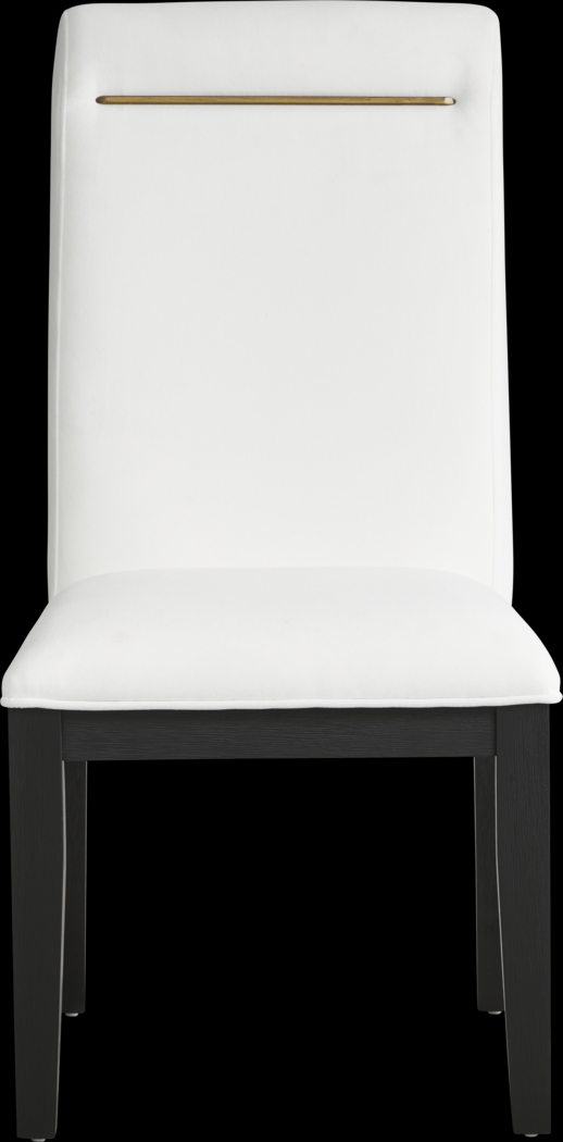 Montpelier Charcoal 5 Pc Dining Room w/ White Side Chairs - Thumbnail - Image 5