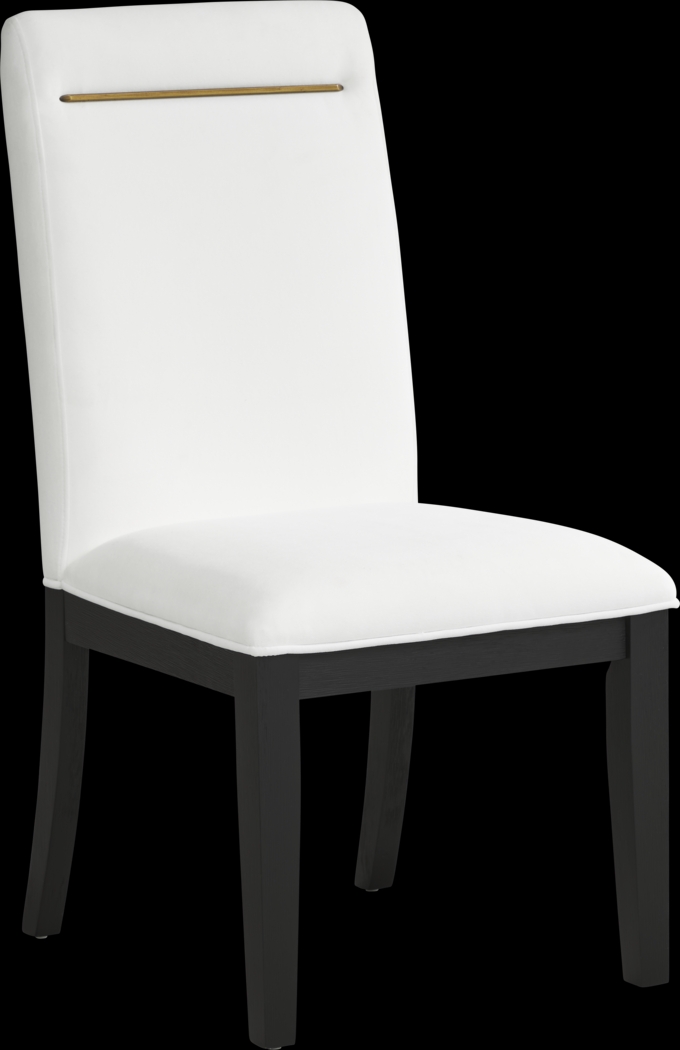 Cheetham Hill Espresso 90 in. 5 Pc Dining Room with White Chairs - Thumbnail - Image 6